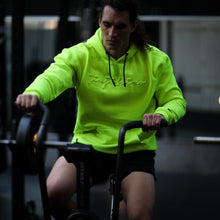 Load image into Gallery viewer, EMBOSSED HOODIE NEON YELLOW