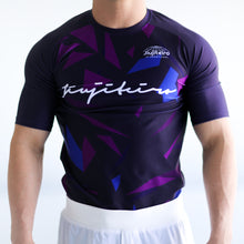 Load image into Gallery viewer, PURPLE VECTOR PRO HALF SLEEVE RASHGUARD