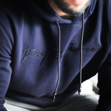 Load image into Gallery viewer, Jiujiteiro Pro Hoodie Tech-Flex™️ Big Sig Navy – BJJ lifestyle outerwear