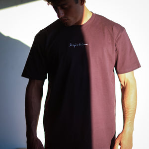 PRO SIGNATURE HEAVYWEIGHT EMBROIDERED TEE PLUM