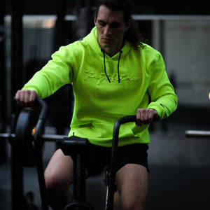 EMBOSSED HOODIE NEON YELLOW