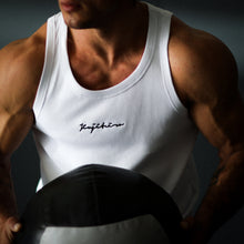Load image into Gallery viewer, Jiujiteiro Pro Heavyweight Ribbed Tank White – Grappler tank, BJJ apparel