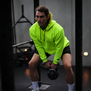 EMBOSSED HOODIE NEON YELLOW