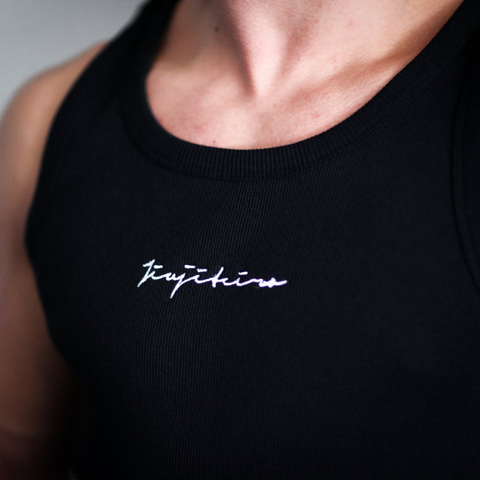 PRO HEAVYWEIGHT RIBBED TANK BLACK