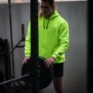 EMBOSSED HOODIE NEON YELLOW