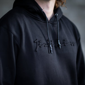 EMBOSSED HOODIE BLACK