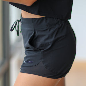 WOMENS STRIDE SHORTS BLACK