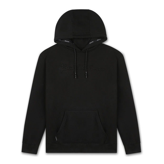 EMBOSSED HOODIE BLACK