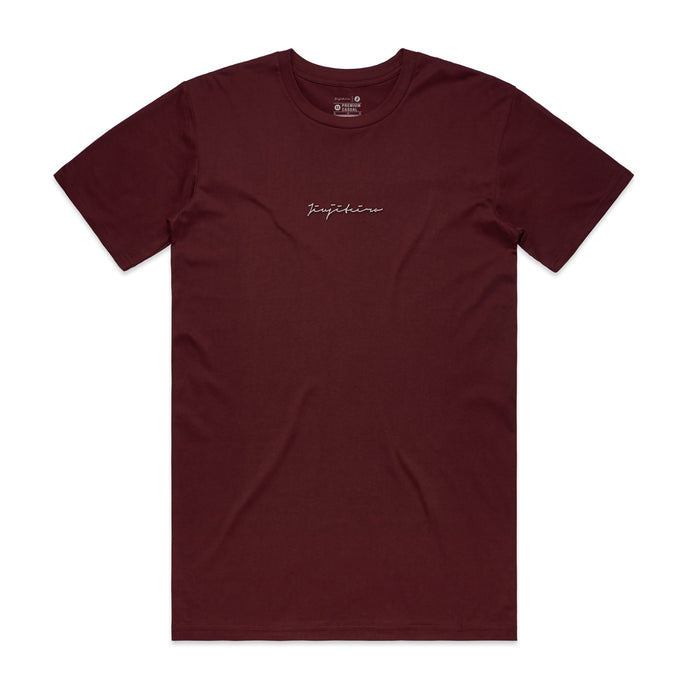 PRO SIGNATURE HEAVYWEIGHT EMBROIDERED TEE BURGUNDY