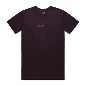 PRO SIGNATURE HEAVYWEIGHT EMBROIDERED TEE PLUM