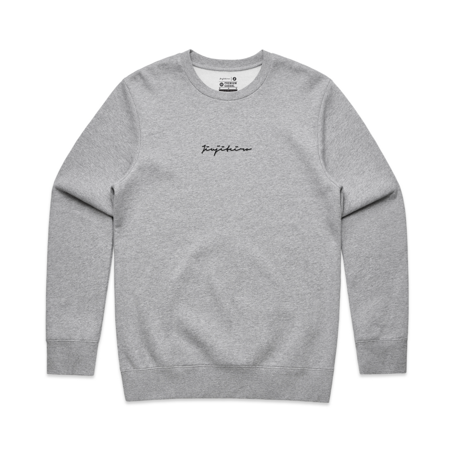 EMBLEM CREW SWEATER HEATHER