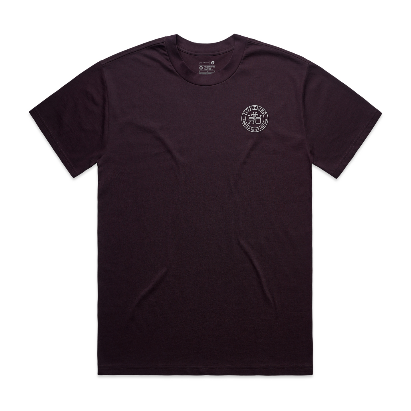 ROOTED HEAVYWEIGHT EMBROIDERED TEE CRIMSON