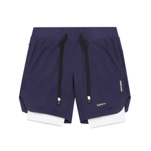 Load image into Gallery viewer, Jiujiteiro Pro 2-in-1 Liner Shorts Navy, front product view