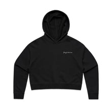 Load image into Gallery viewer, Jiujiteiro Womens Crop Hoodie Black – BJJ lifestyle outerwear