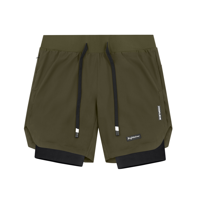 PRO 2 IN 1 LINER SHORTS OLIVE