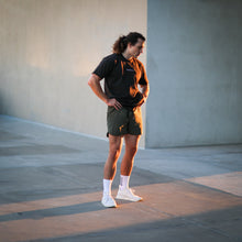 Load image into Gallery viewer, Jiujiteiro Pro Workout Shorts Olive – Lifestyle shorts product view