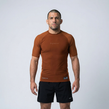 Load image into Gallery viewer, Jiujiteiro Pro Ranked Rashguard Brown – BJJ Rashguard, grappling rash guard