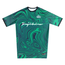 Load image into Gallery viewer, Jiujiteiro Ripple Green Pro Half Sleeve Rashguard – BJJ Rashguard, grappling rash guard